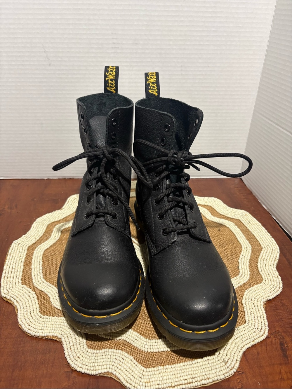 Dr. Martens Black Leather Lace-Up Boots